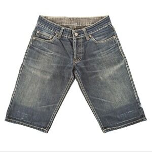 Nudie Jeans Button Fly Dark Wash Denim Shorts - Men's Size 29